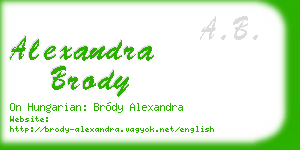 alexandra brody business card